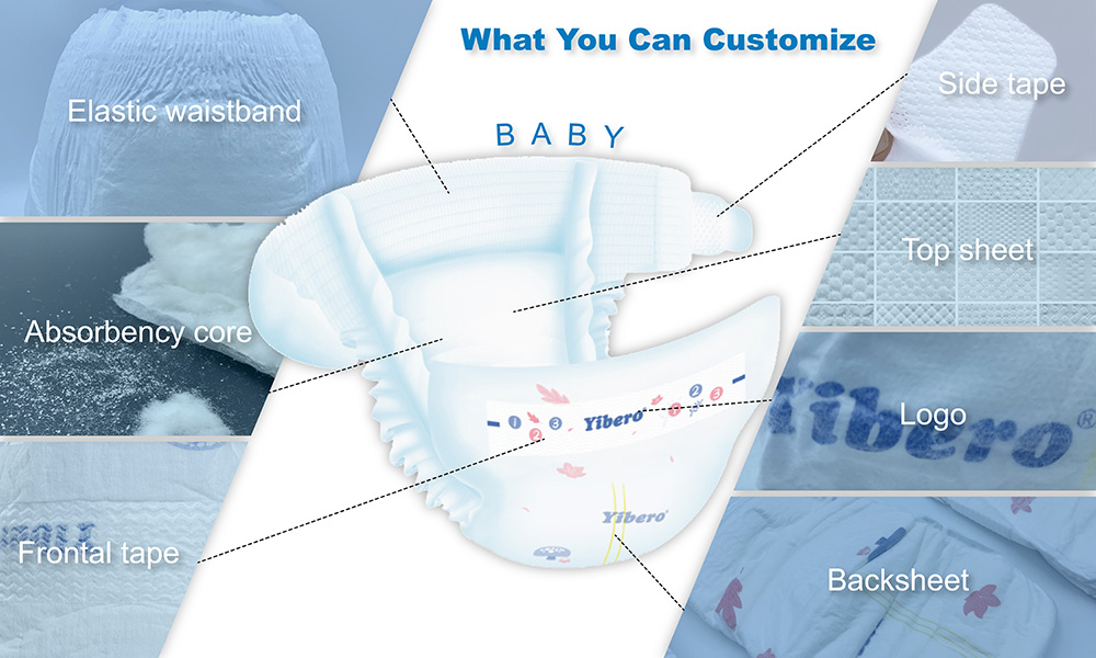 custom design baby diapers